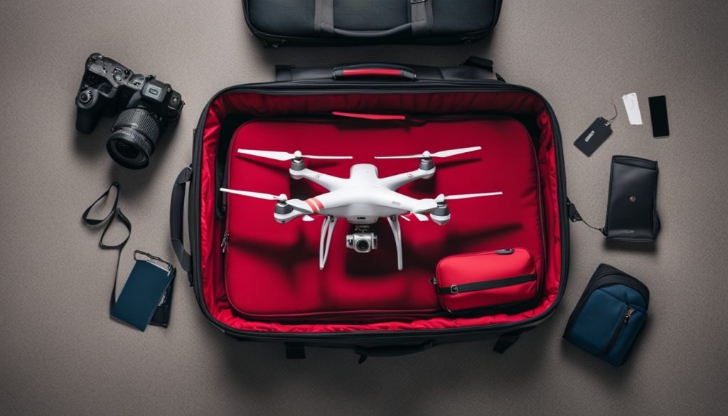 Packing drones for air travel